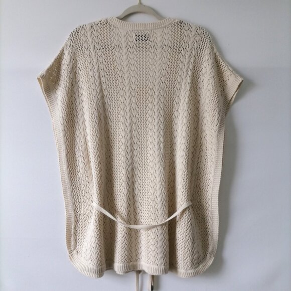 Sonoma Life + Style Women's Heather Ivory Crochet Pullover Sweater Size Small - Picture 4 of 8